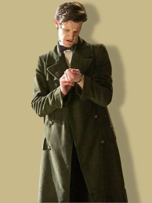 11th Doctor Green Trench Coat