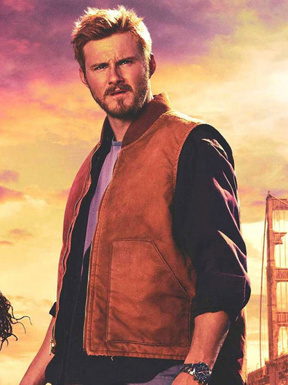 Alexander Ludwig Earth Abides S01 Brown Vest