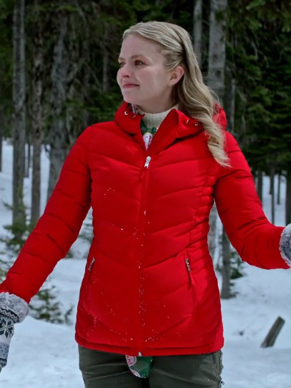 Andrea Brooks Snowy with a Chance of Christmas Red Jacket