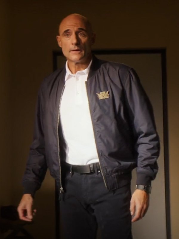 Mark Strong Black Bomber Jacket