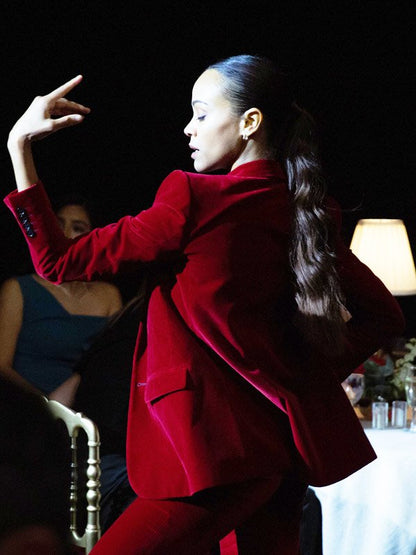 Emilia Perez 2024 Zoe Saldana Red Blazer