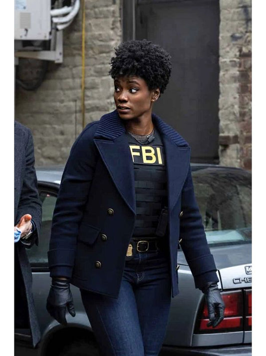 FBI S05 KATHERINE RENEE KANE BLUE PEACOAT