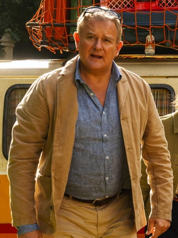 Hugh Bonneville Paddington In Peru 2024 Beige Jacket