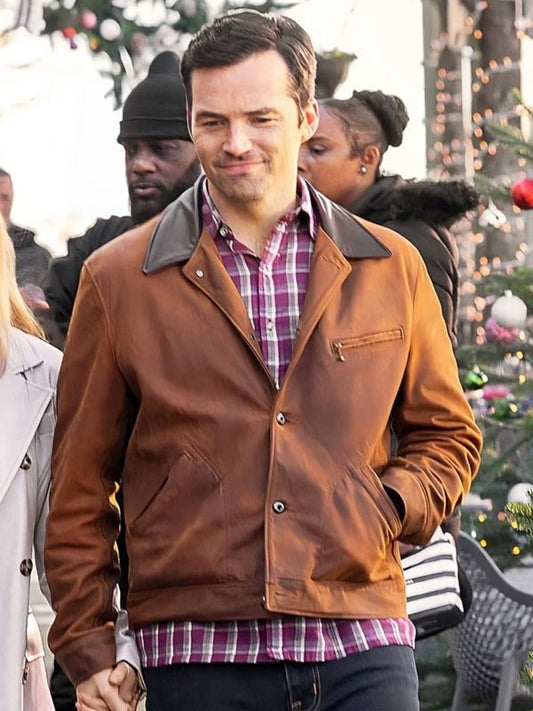 Ian Harding Our Little Secret 2024 Brown Jacket