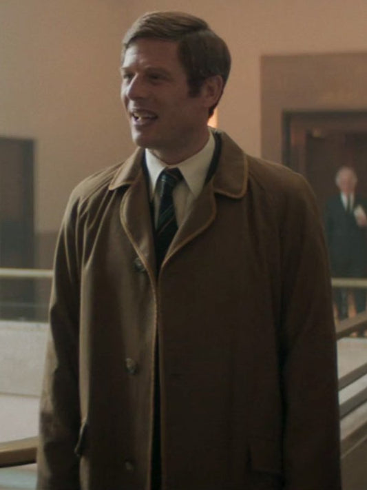 James Norton Joy 2024 Brown Coat