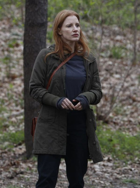 Jessica Chastain Memory 2024 Green Coat