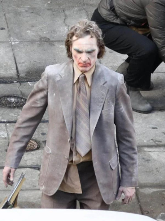 Joaquin Phoenix Joker Folie à Deux Grey Blazer