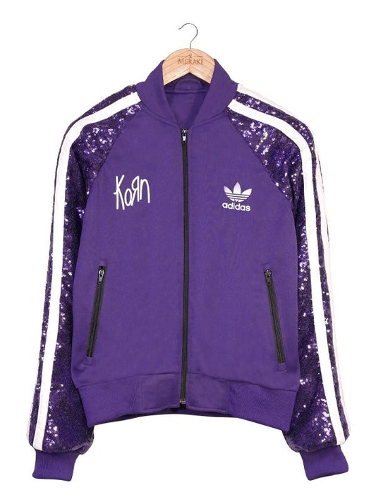 KORN X ADIDAS PURPLE SEQUIN TRACK JACKET