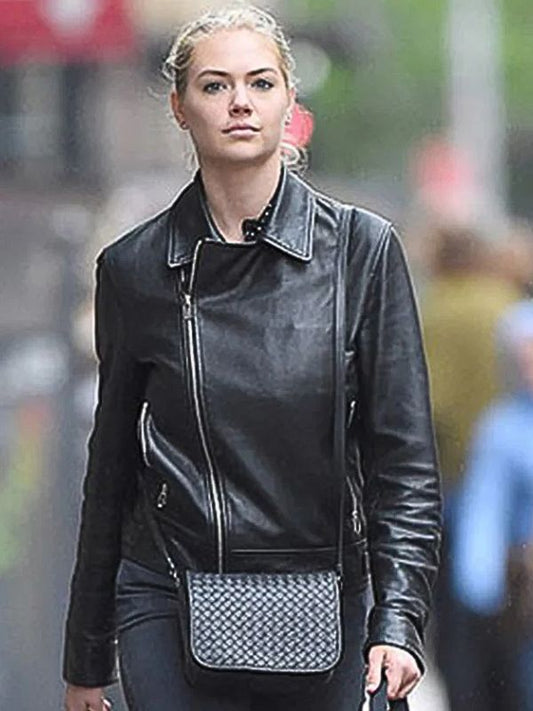 Kate Upton Leather Biker Jacket