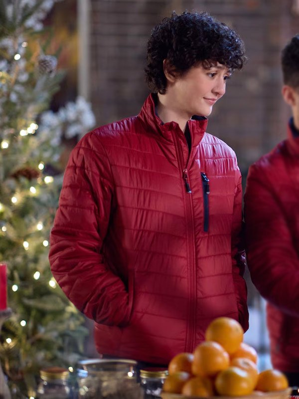 Katie Findlay The 5-Year Christmas Party Red Jacket