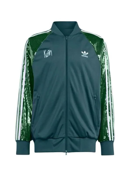 KoRn x Adidas Green Sequin Track Jacket