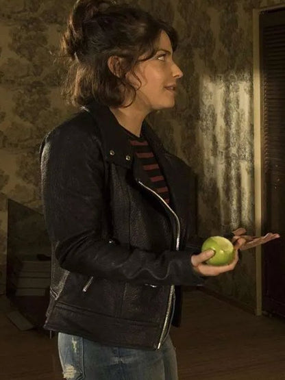 The Good Doctor Paige Spara Black Leather Jacket