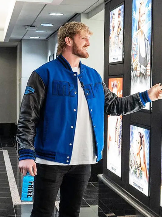 Logan Paul WWE Blue Wool Jacket