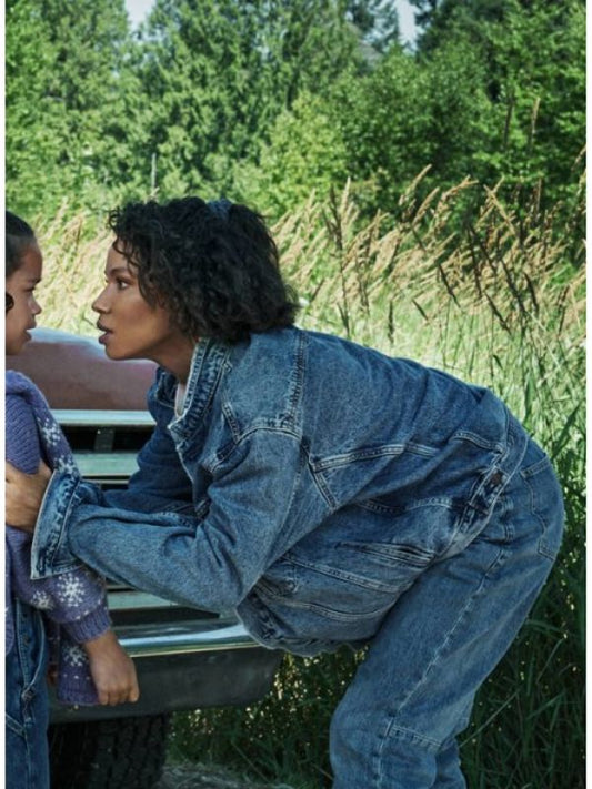 Lou 2022 Jurnee Smollett Blue Denim Jacket