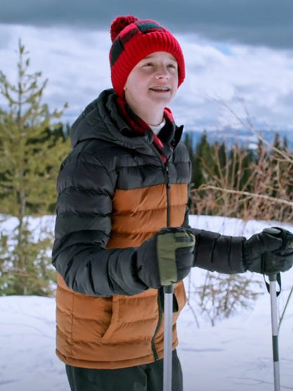 Snowy with a Chance of Christmas Elijah Fox Puffer Jacket