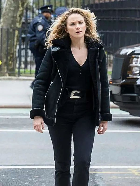 Nina Chase FBI S04 Shearling Leather Jacket