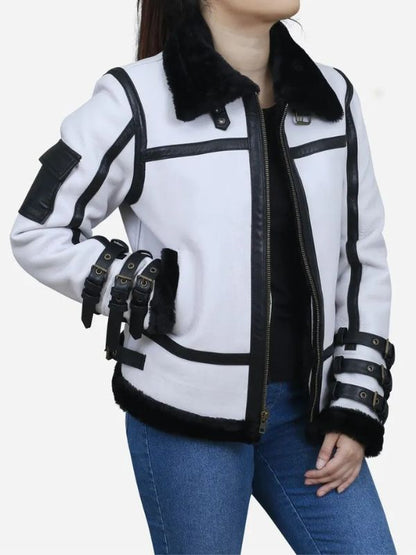 Women B3 Shearling Leather Jacket